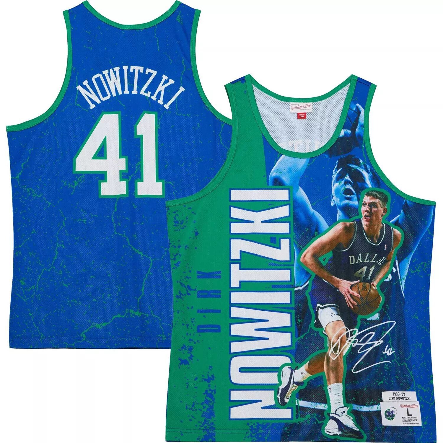 Мужская майка Mitchell & Ness Dirk Nowitzki Blue Dallas Mavericks Hardwood Classics Player Burst
Мужская майка Mitchell & Ness Dirk Nowitzki Blue Dallas Mavericks Hardwood Classics Player Burst
