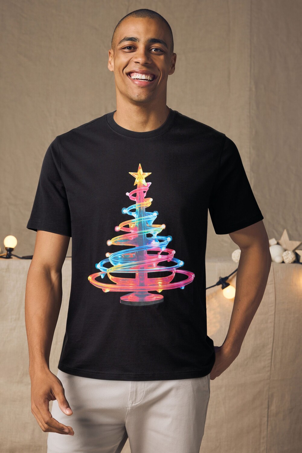 Рождественская футболка из 100% хлопка Next, черный
Рождественская футболка из 100% хлопка Next, черный