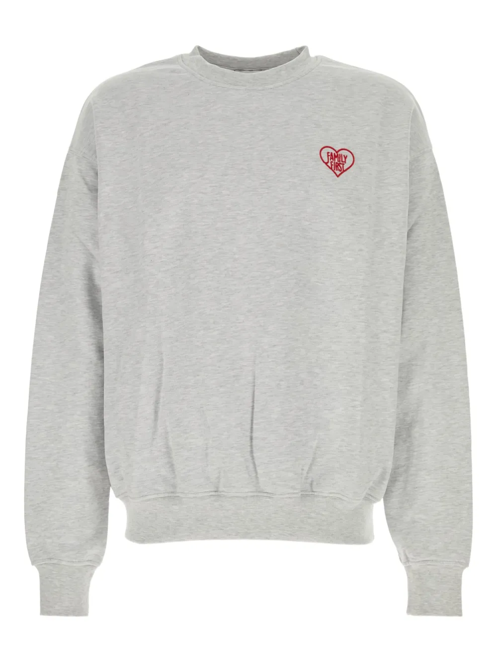 Толстовка с круглым вырезом и вышитым сердцем Family First, серый
Толстовка с круглым вырезом и вышитым сердцем Family First, серый