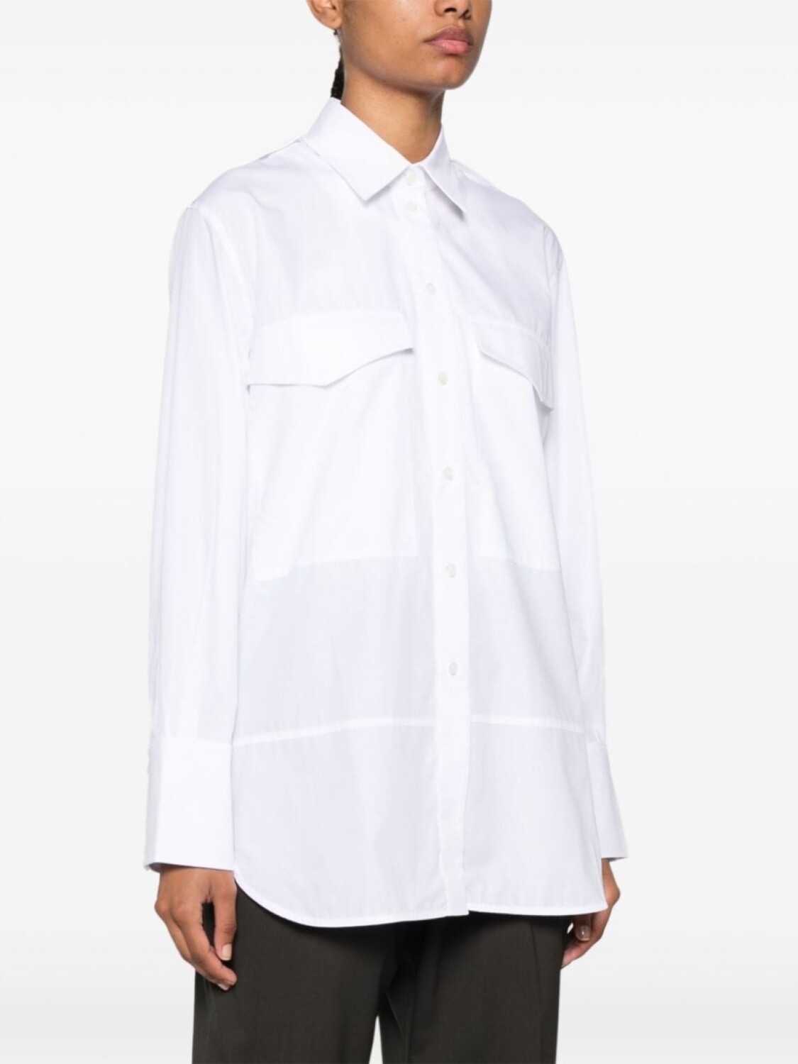 Victoria Beckham хлопковая рубашка с вышитым логотипом, белый
Victoria Beckham хлопковая рубашка с вышитым логотипом, белый