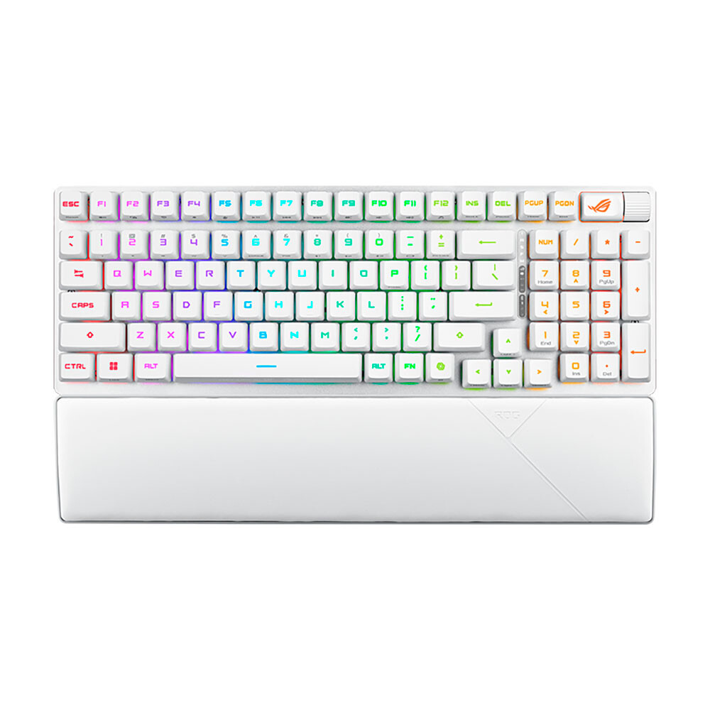Клавиатура игровая Asus ROG Strix Scope II 96, NX Snow white, PBT, белый, английская раскладка
Клавиатура игровая Asus ROG Strix Scope II 96, NX Snow white, PBT, белый, английская раскладка