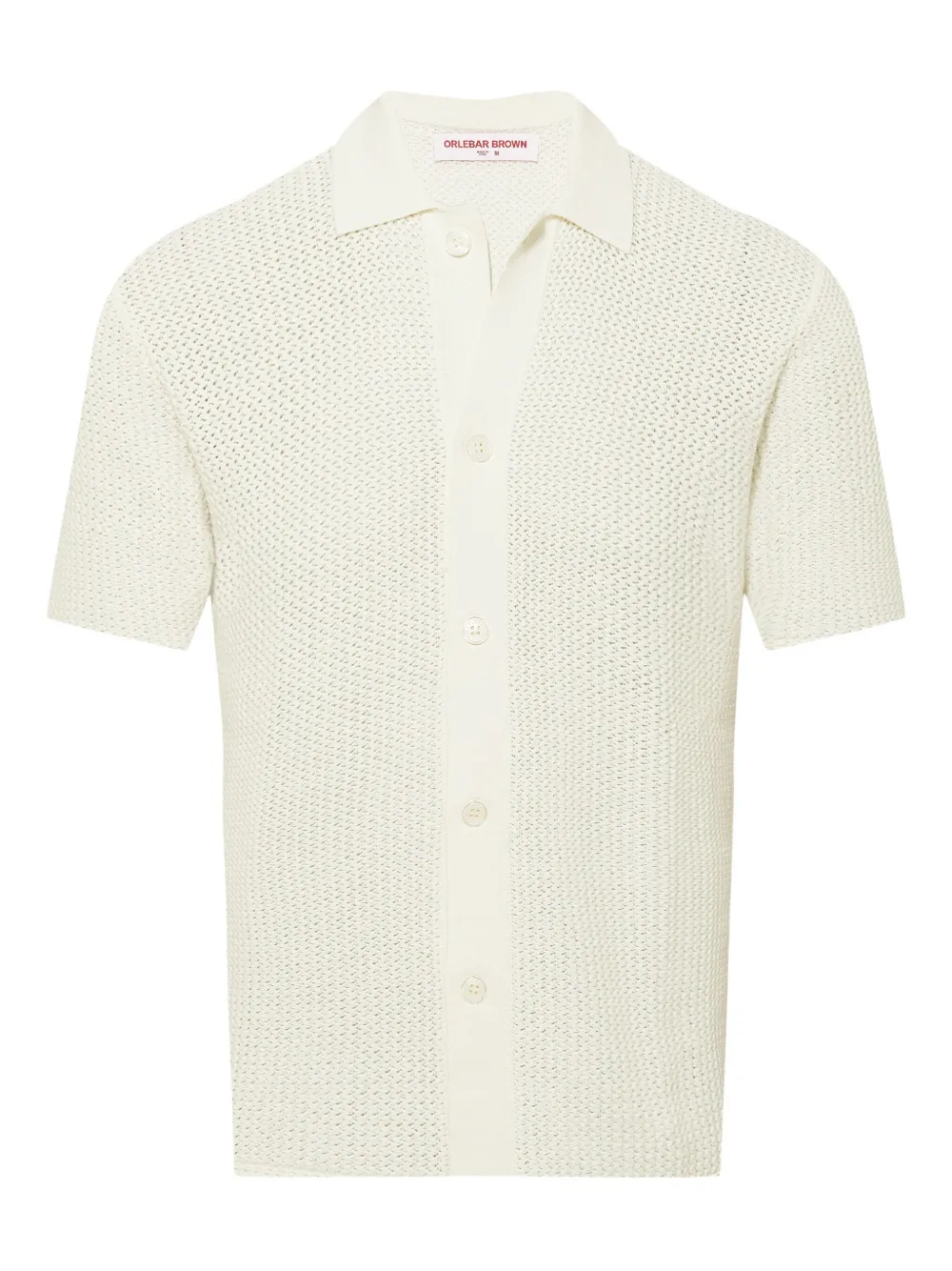 Рубашка с шевронным узором крючком Orlebar Brown, белый
Рубашка с шевронным узором крючком Orlebar Brown, белый