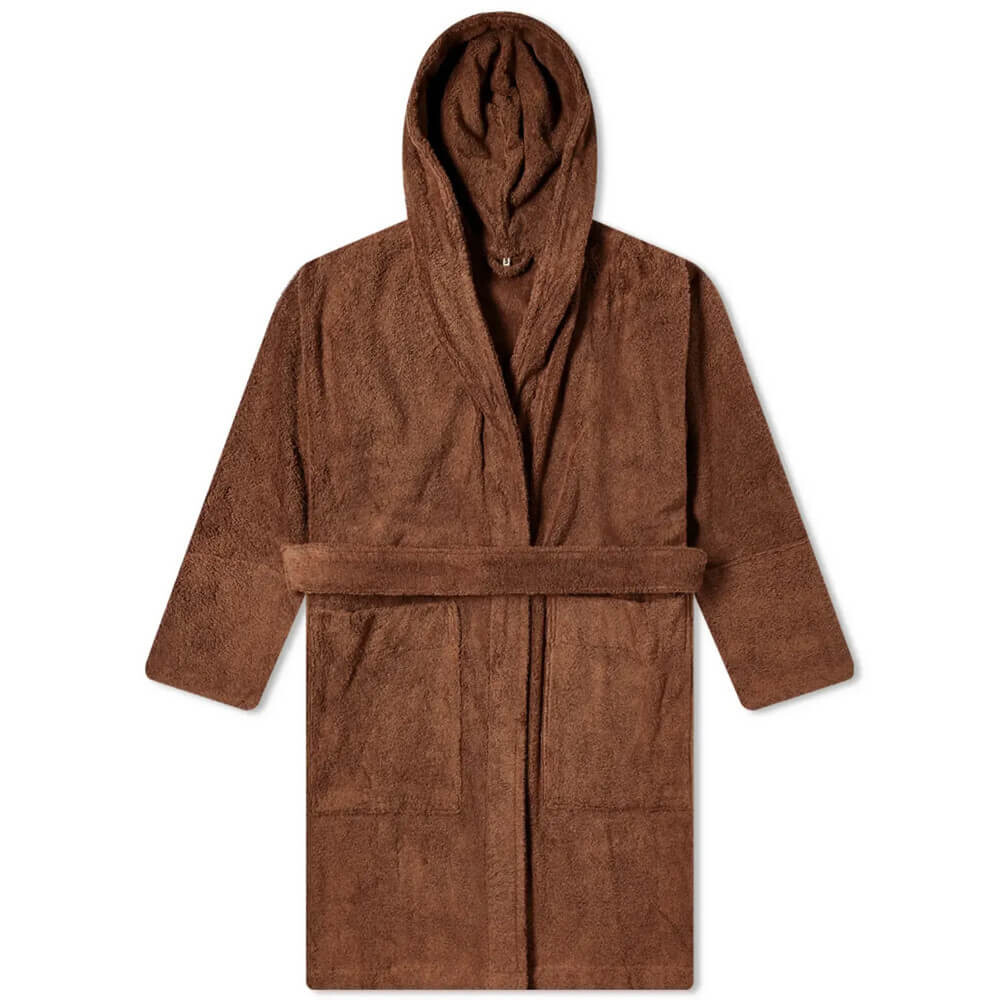 Махровый банный халат с капюшоном Tekla Fabrics, коричневый
Махровый банный халат с капюшоном Tekla Fabrics, коричневый