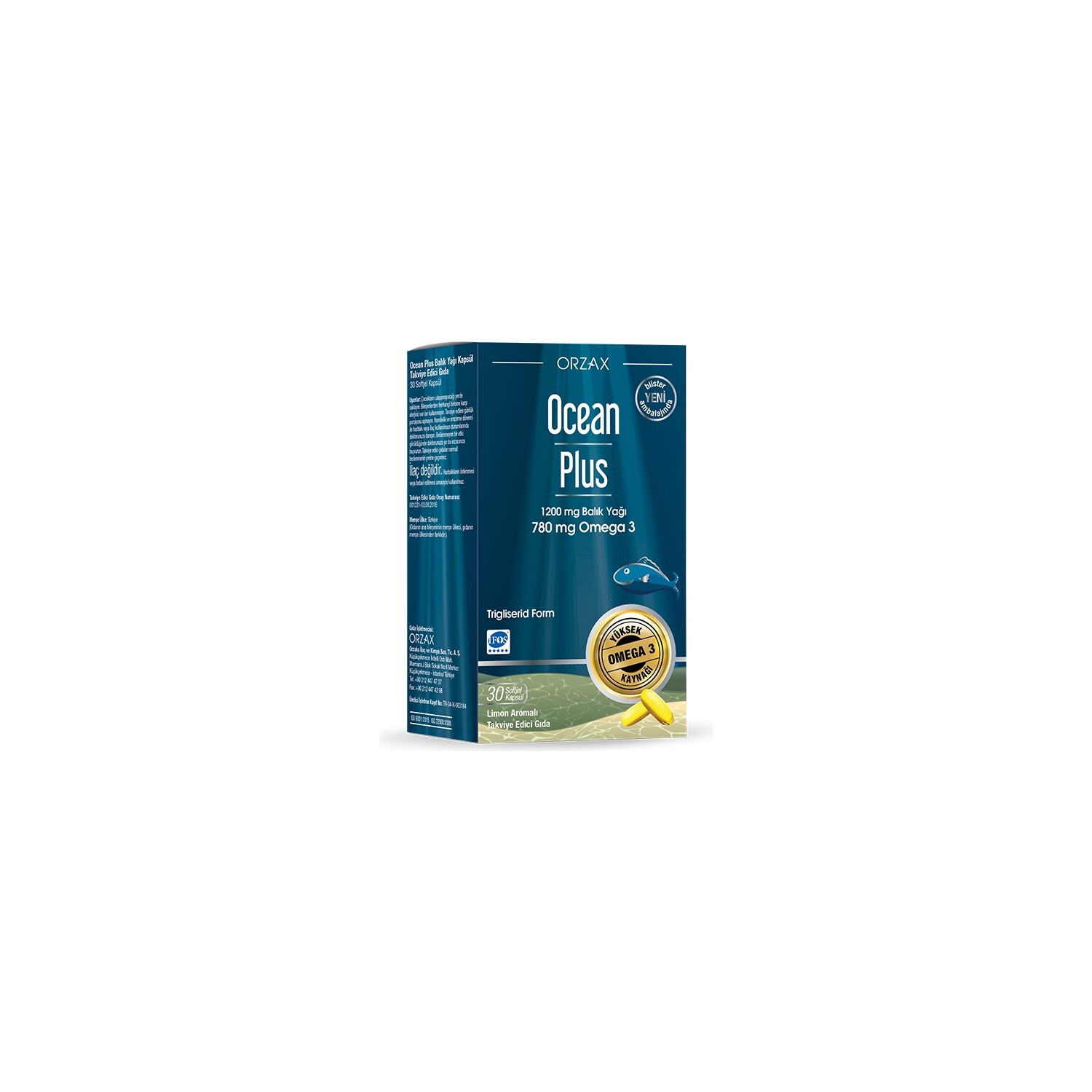 Омега-3 Plus Orzax Ocean 1200 мг со вкусом лимона, 30 мягких желатиновых капсул
Омега-3 Plus Orzax Ocean 1200 мг со вкусом лимона, 30 мягких желатиновых капсул