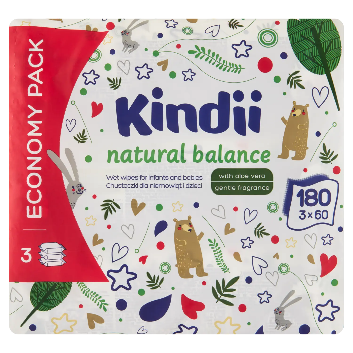 Kindii детские влажные салфетки, 3 х 60 шт/1 упаковка
Kindii детские влажные салфетки, 3 х 60 шт/1 упаковка