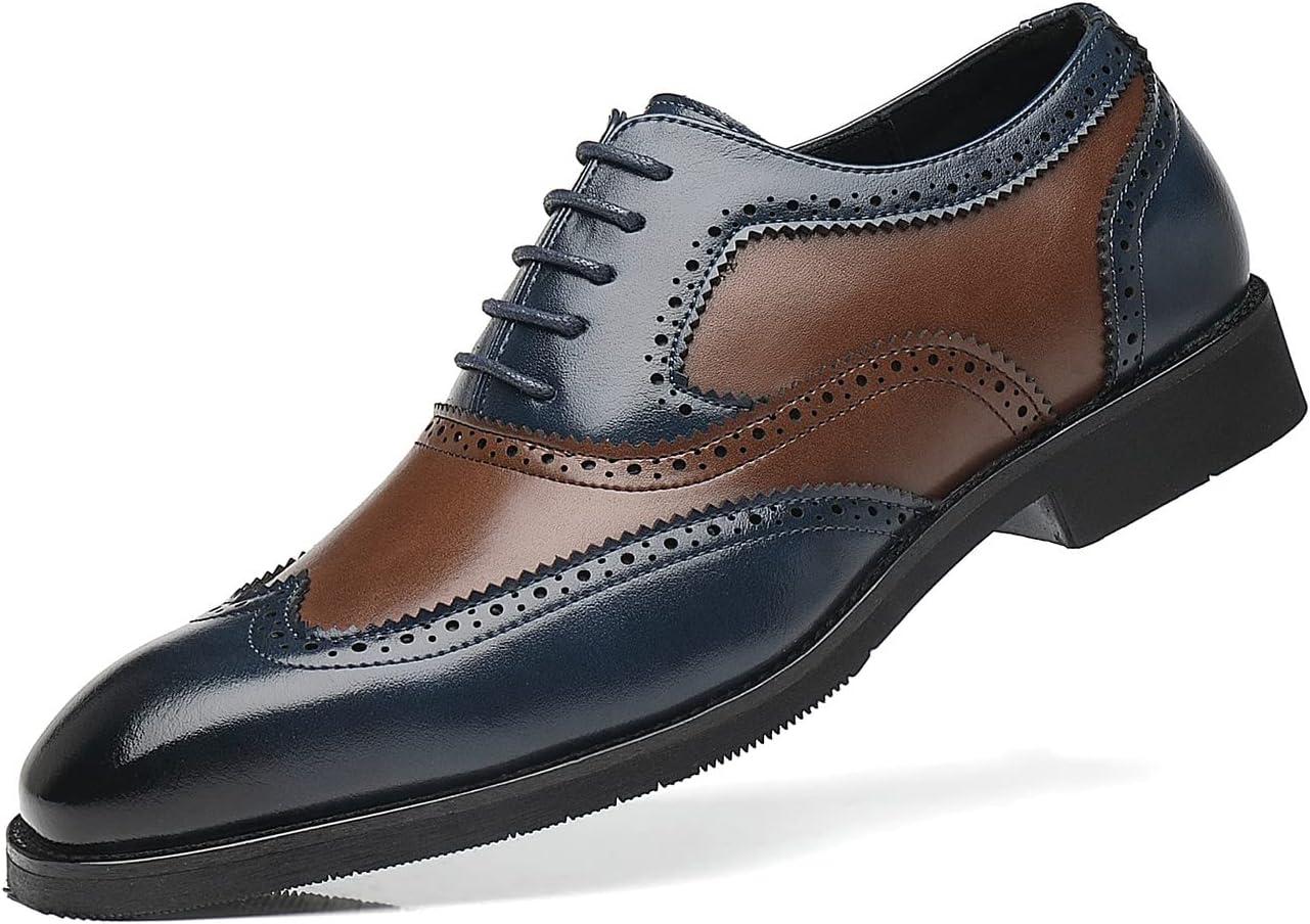 Мужские кожаные туфли Santimon Wingtip коричневые с эффектом старины и синие итальянские формальные оксфорды
Мужские кожаные туфли Santimon Wingtip коричневые с эффектом старины и синие итальянские формальные оксфорды