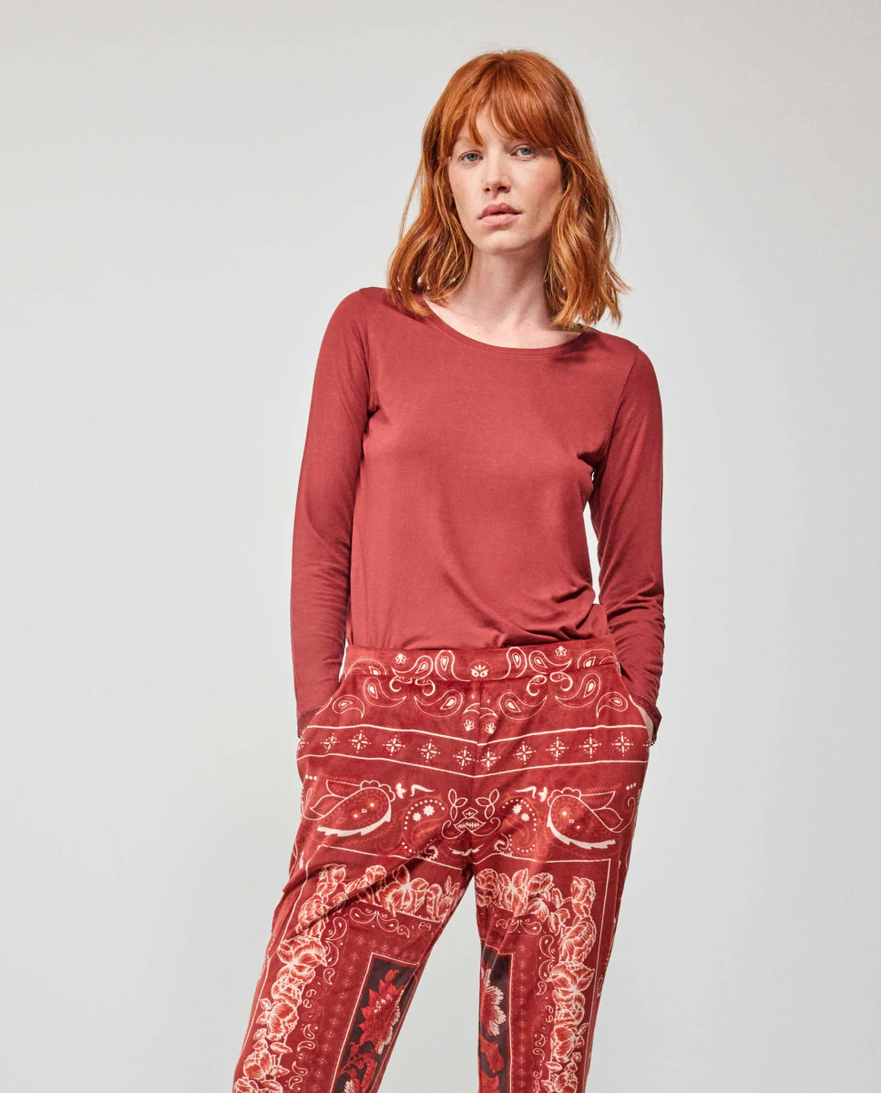 Женская майка с длинными рукавами и кружевной отделкой Gisela, красный
Женская майка с длинными рукавами и кружевной отделкой Gisela, красный