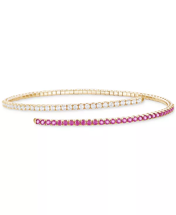 Гибкий браслет с сапфирами (1-1/5 карата) и бриллиантами (1 карат) из 14-каратного белого золота (также доступен с рубинами и изумрудами) Macy'S, ruby
Гибкий браслет с сапфирами (1-1/5 карата) и бриллиантами (1 карат) из 14-каратного белого золота (также доступен с рубинами и изумрудами) Macy'S, ruby