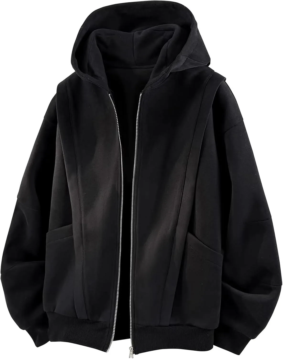 Осенний Casual Zip Up Hoodie, свободный мужской свитшот с карманами и резинками FGQuelleBM
Осенний Casual Zip Up Hoodie, свободный мужской свитшот с карманами и резинками FGQuelleBM