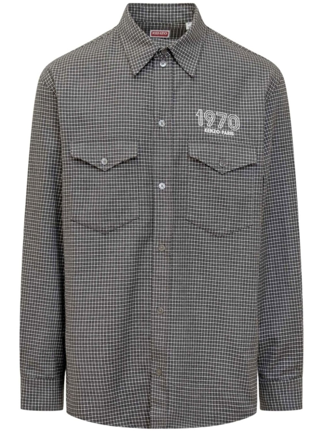 Рубашка с вышитым логотипом Kenzo, серый
Рубашка с вышитым логотипом Kenzo, серый