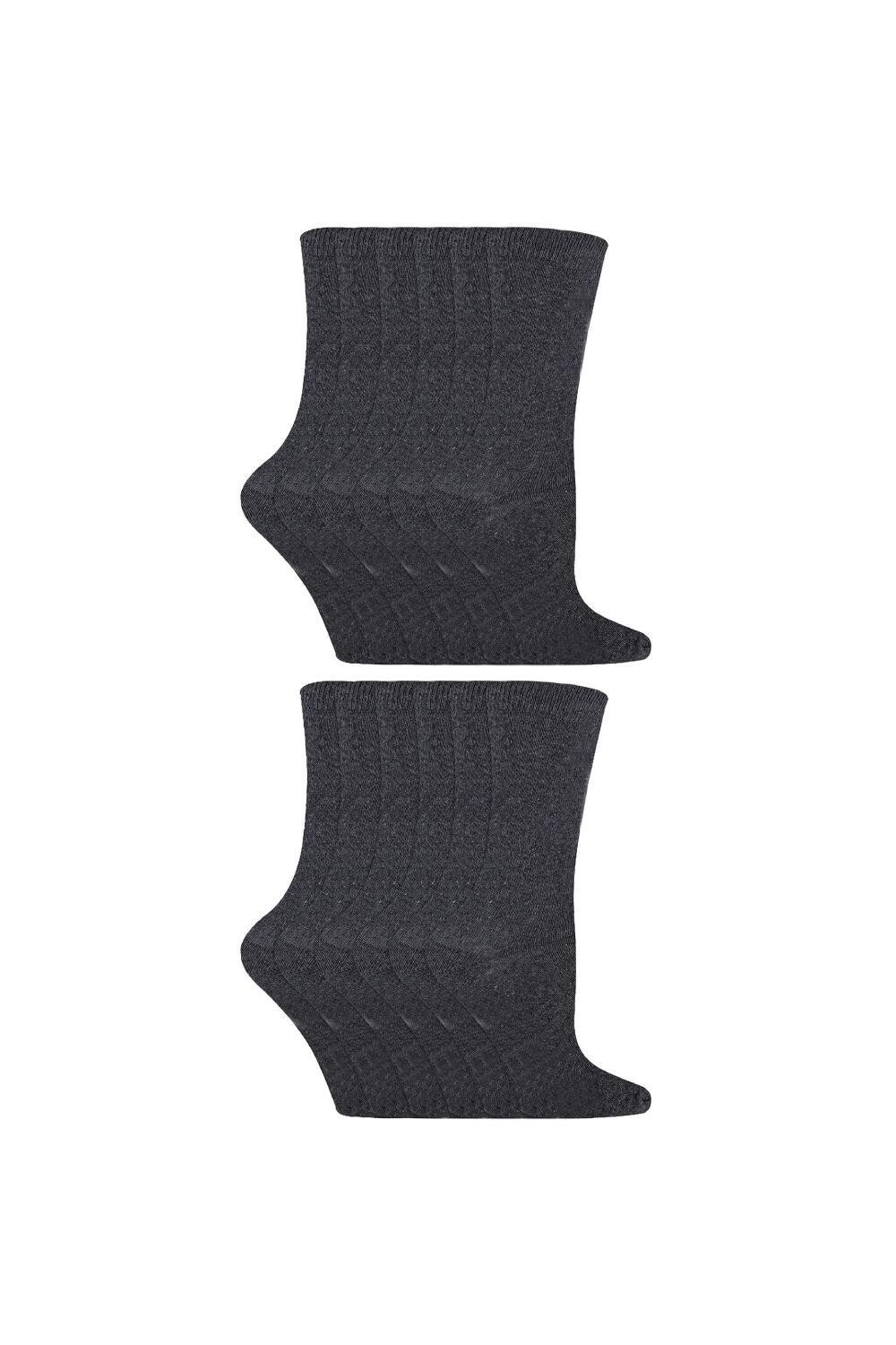 Набор из 12 пар простых школьных носков из бамбука Sock Snob, серый 
Набор из 12 пар простых школьных носков из бамбука Sock Snob, серый