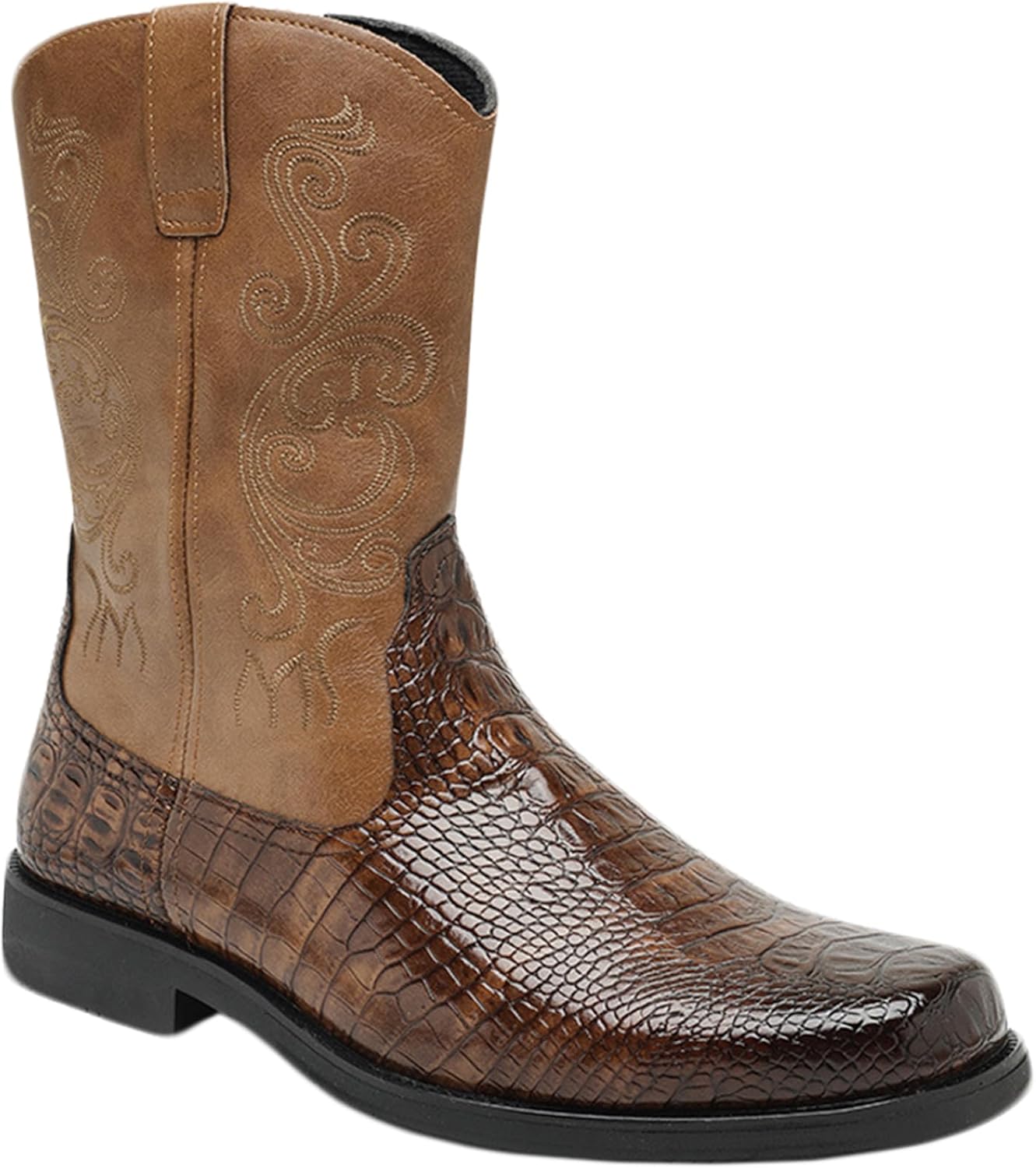 Ковбойские сапоги JUNQIAKO для мужчин с круглым носком, мужские вестерн-сапоги, классические модные вышитые сапоги до середины голени, костюм для Хэллоуина, коричневый
Ковбойские сапоги JUNQIAKO для мужчин с круглым носком, мужские вестерн-сапоги, классические модные вышитые сапоги до середины голени, костюм для Хэллоуина, коричневый