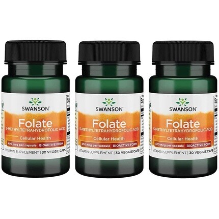 Фолат 5-метилтетрагидрофолиевой кислоты 400 мкг 30 растительных капсул, Swanson
Фолат 5-метилтетрагидрофолиевой кислоты 400 мкг 30 растительных капсул, Swanson