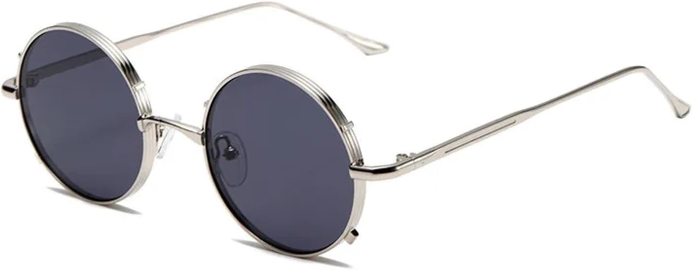 Солнцезащитные очки с защитой от УФ-излучения UV400 для женщин и мужчин | Круглая металлическая оправа в стиле панк | для занятий спортом на открытом воздухе DSVIGF, Silver Grey
Солнцезащитные очки с защитой от УФ-излучения UV400 для женщин и мужчин | Круглая металлическая оправа в стиле панк | для занятий спортом на открытом воздухе DSVIGF, Silver Grey