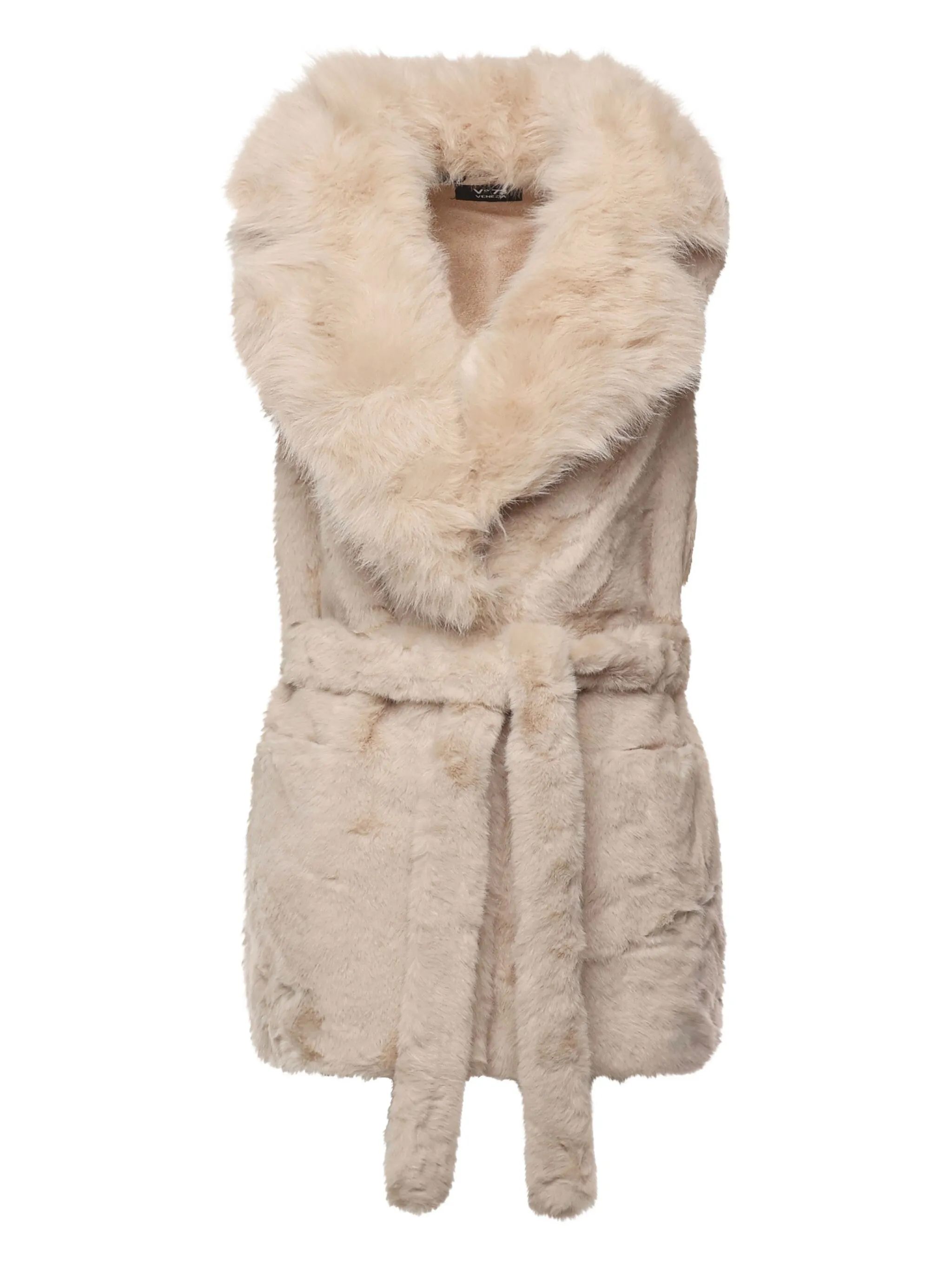 Пальто без рукавов с завязками V°73, бежевый
Пальто без рукавов с завязками V°73, бежевый