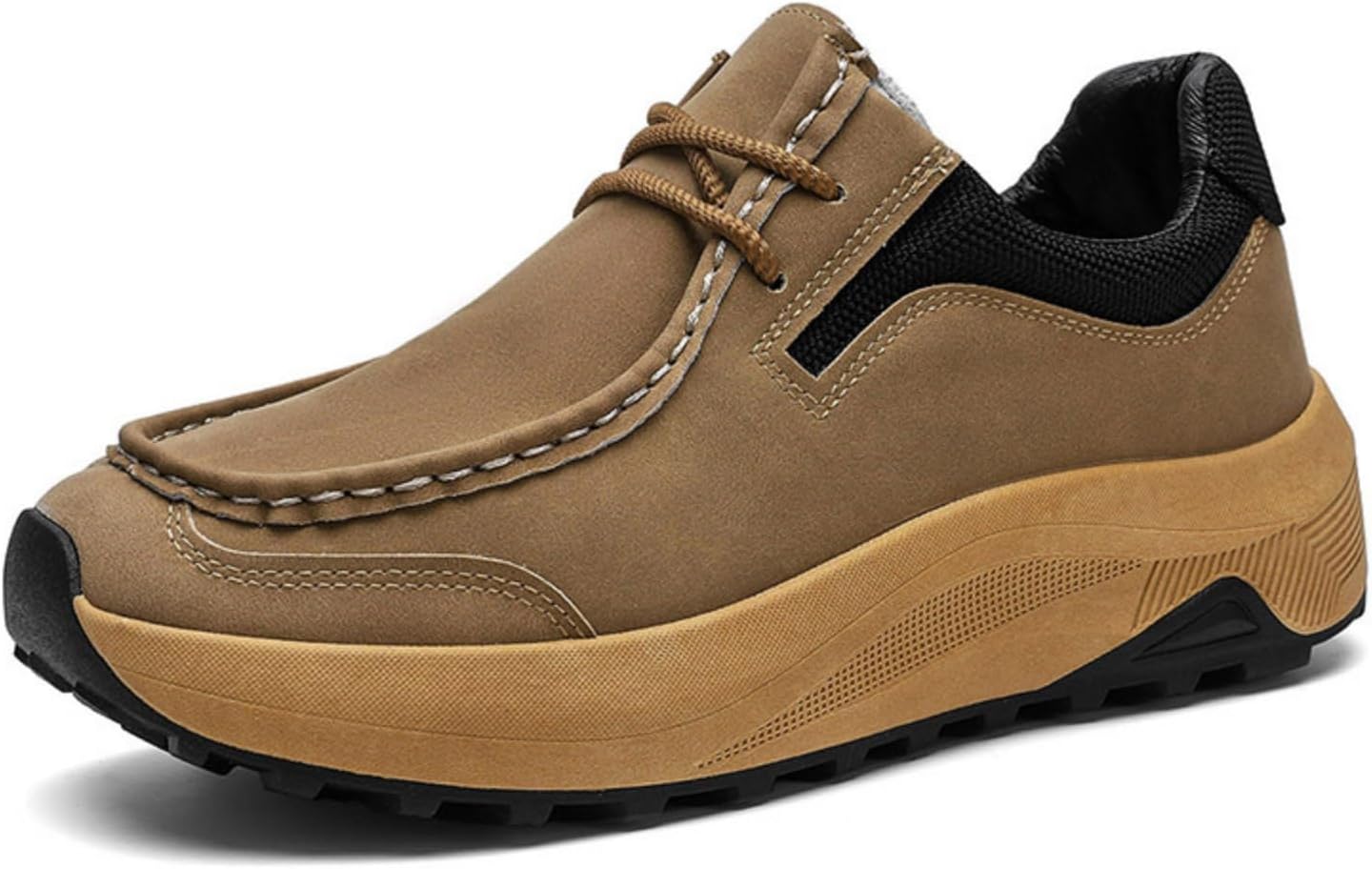 Мужские модные кроссовки Повседневные с верхом из кожи и замши, дышащей сеткой внутри, массивной амортизированной подошвой и противоскользящей резиновой подошвой для ежедневной ходьбы и городских образов Kelibasi, хаки
Мужские модные кроссовки Повседневные с верхом из кожи и замши, дышащей сеткой внутри, массивной амортизированной подошвой и противоскользящей резиновой подошвой для ежедневной ходьбы и городских образов Kelibasi, хаки