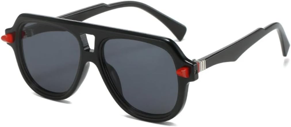 Мужские солнцезащитные очки в стиле ретро с двойной перемычкой, защита от УФ-излучения UV400, модные градиентные очки, трендовые женские очки с заклепками, оранжевые UUPTTPL, Black Red Grey
Мужские солнцезащитные очки в стиле ретро с двойной перемычкой, защита от УФ-излучения UV400, модные градиентные очки, трендовые женские очки с заклепками, оранжевые UUPTTPL, Black Red Grey