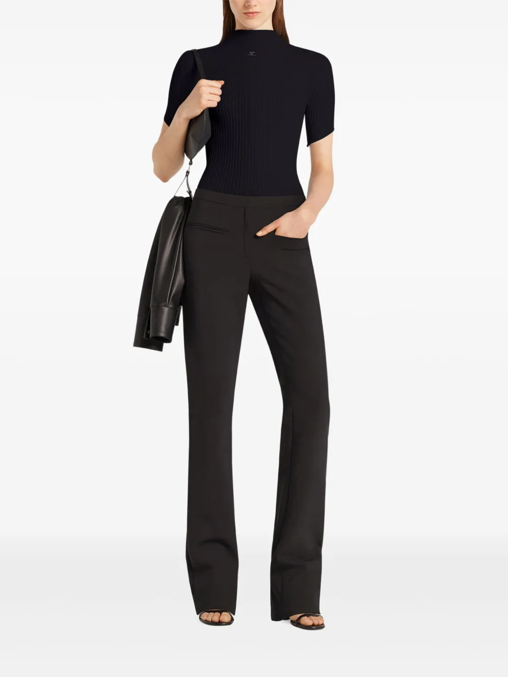 Футболка в рубчик Courrèges, черный
Футболка в рубчик Courrèges, черный