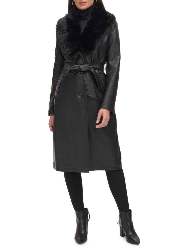 Тренч из искусственной кожи и искусственного меха с поясом Kenneth Cole, черный
Тренч из искусственной кожи и искусственного меха с поясом Kenneth Cole, черный