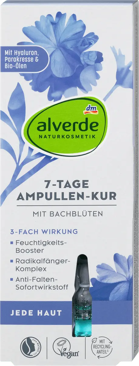Ампульный уход для каждой кожи 7 дней 7 мл. alverde NATURKOSMETIK
Ампульный уход для каждой кожи 7 дней 7 мл. alverde NATURKOSMETIK
