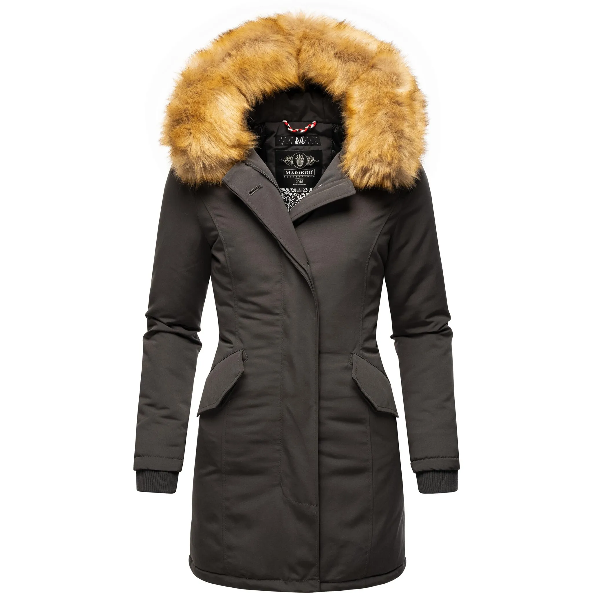 Зимнее пальто Marikoo "Кармаа", элегантная парка с капюшоном из искусственного меха, антрацит, Черный, Зимнее пальто Marikoo "Кармаа", элегантная парка с капюшоном из искусственного меха, антрацит
Зимнее пальто Marikoo "Кармаа", элегантная парка с капюшоном из искусственного меха, антрацит, Черный, Зимнее пальто Marikoo "Кармаа", элегантная парка с капюшоном из искусственного меха, антрацит