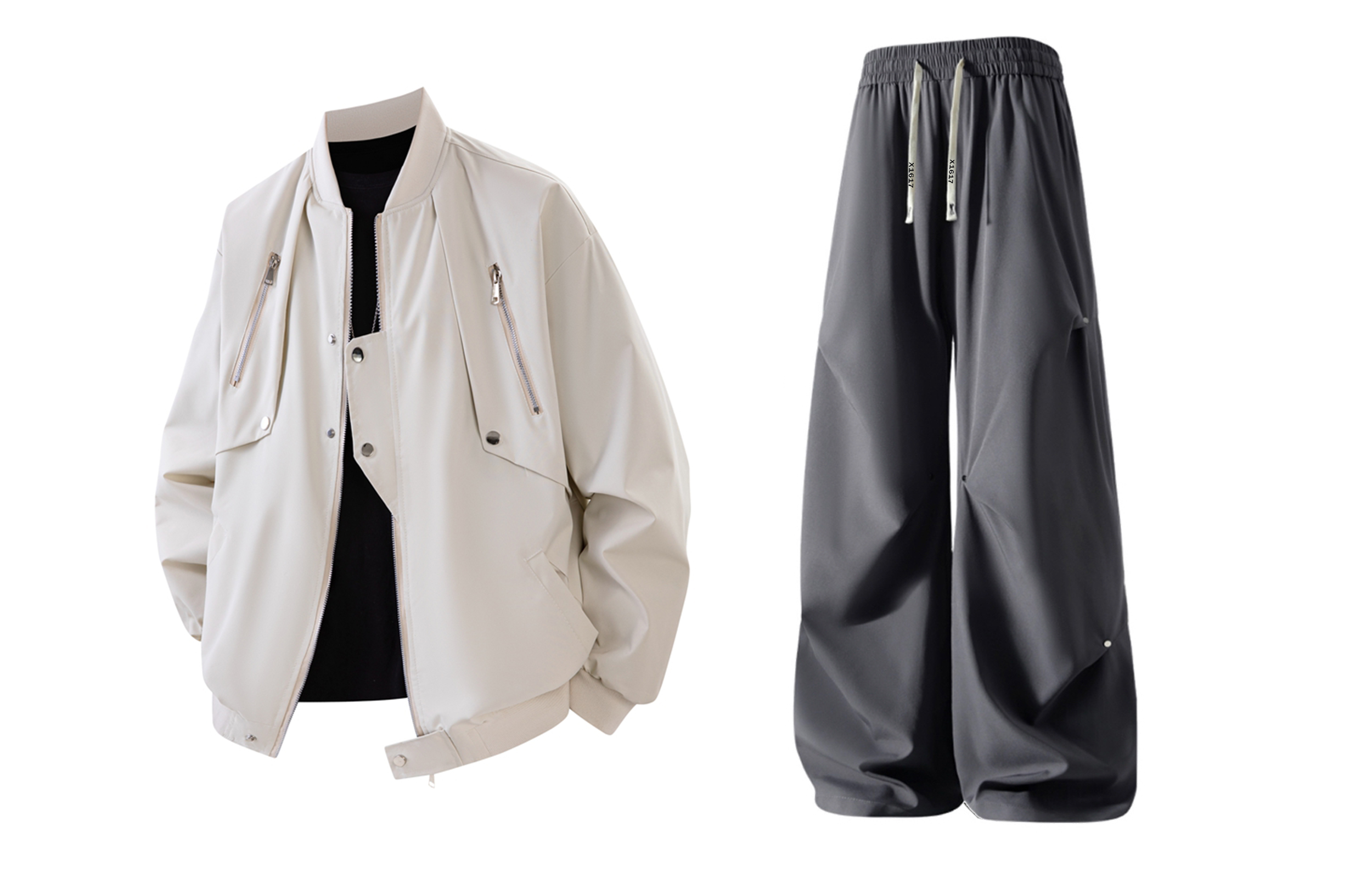 Повседневная спортивная одежда Unisex с воротником-бейсболкой умеренная X1617, бежевый top+серый pants
Повседневная спортивная одежда Unisex с воротником-бейсболкой умеренная X1617, бежевый top+серый pants