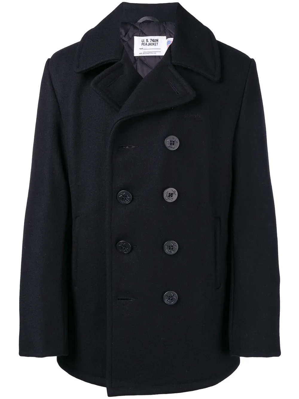 Двубортное пальто Schott, синий
Двубортное пальто Schott, синий