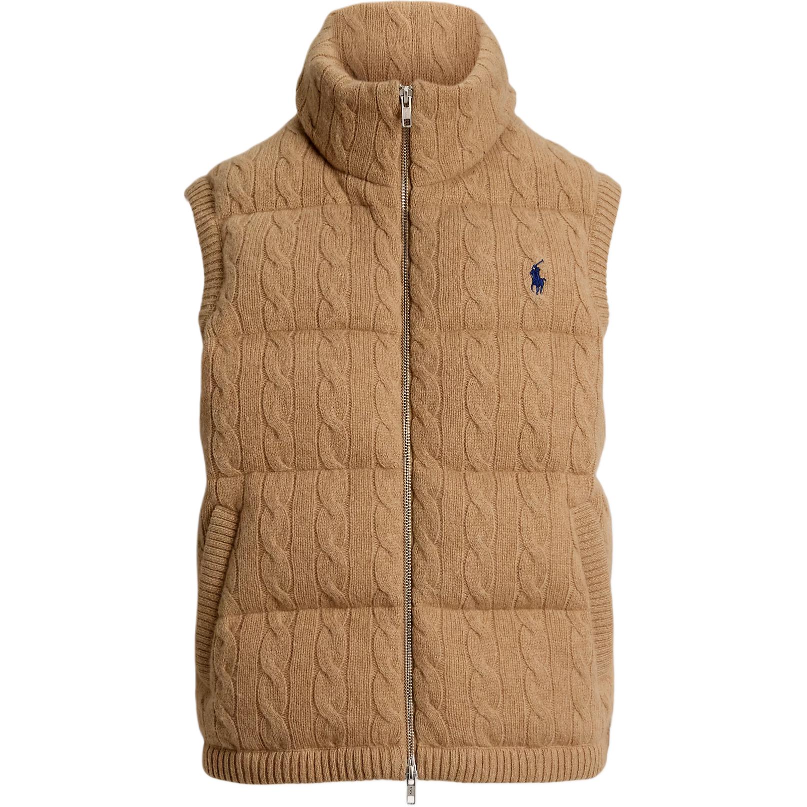 Вязаный жилет на молнии Polo Ralph Lauren, коричневый
Вязаный жилет на молнии Polo Ralph Lauren, коричневый