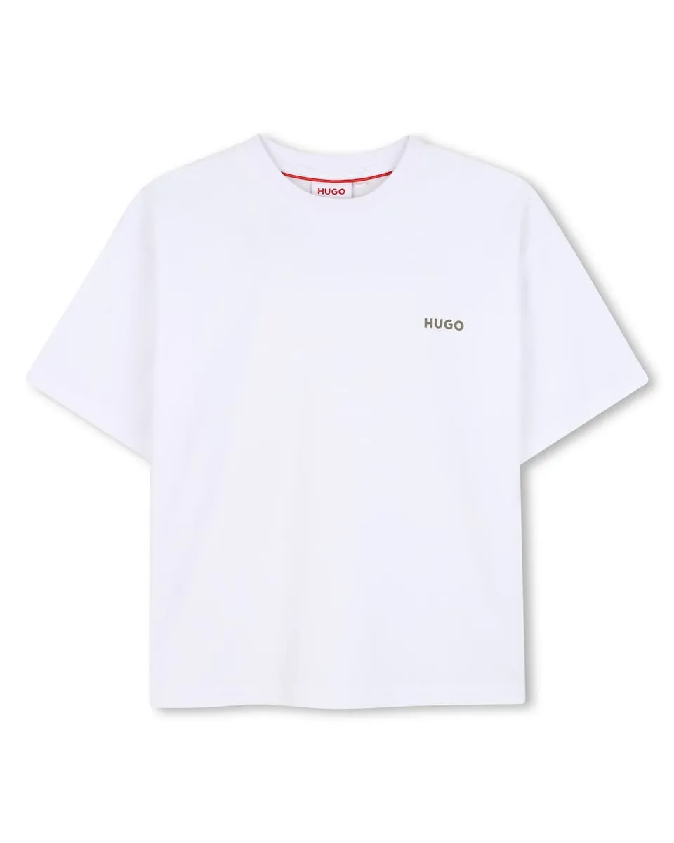Детская хлопковая футболка Hugo, белый
Детская хлопковая футболка Hugo, белый