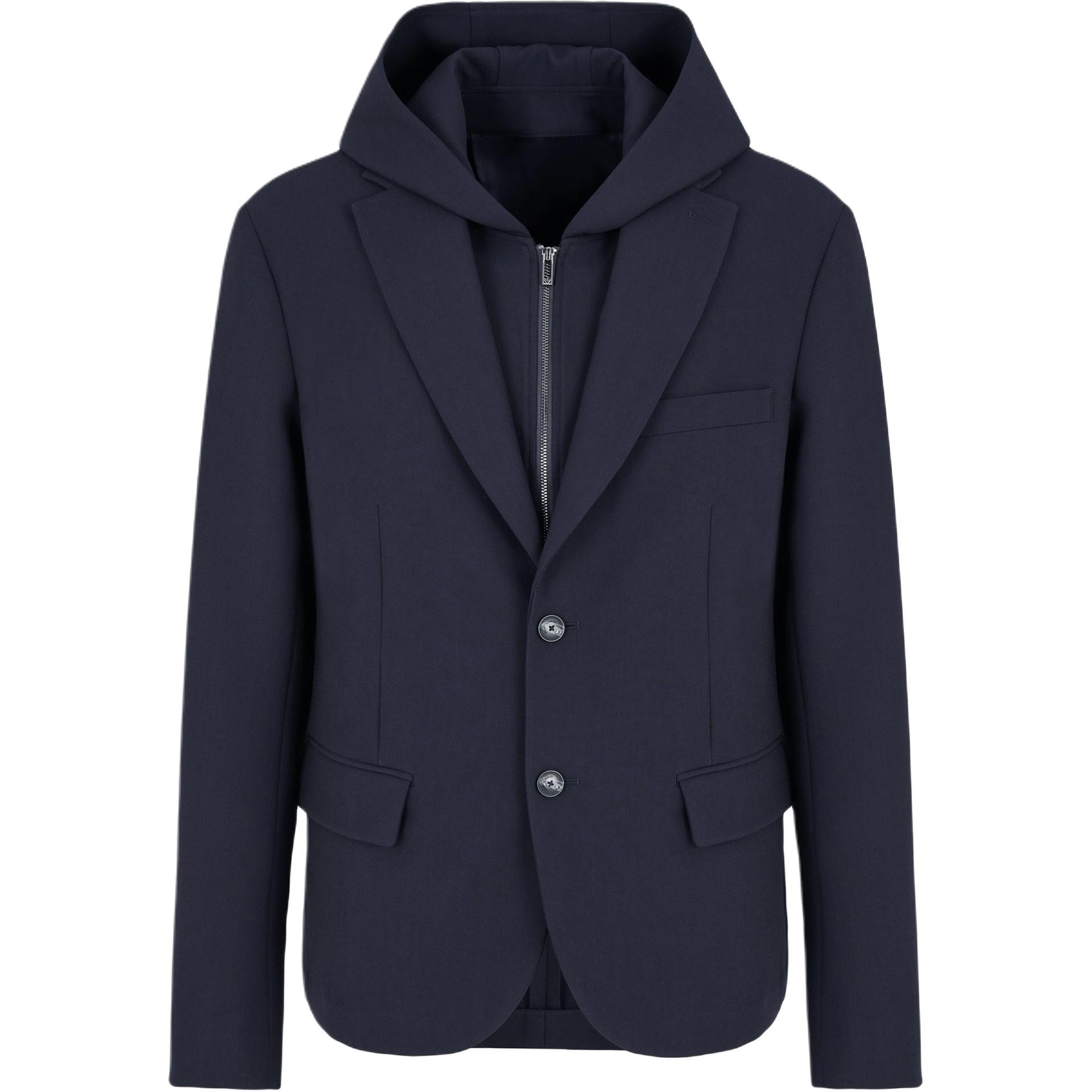 Блейзер из вискозной смеси со съемной внутренней панелью и капюшоном EMPORIO ARMANI, Морской синий
Блейзер из вискозной смеси со съемной внутренней панелью и капюшоном EMPORIO ARMANI, Морской синий