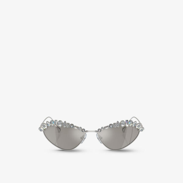Солнцезащитные очки SK7009 неправильной оправы из металла, украшенные драгоценными камнями Swarovski, серебряный
Солнцезащитные очки SK7009 неправильной оправы из металла, украшенные драгоценными камнями Swarovski, серебряный