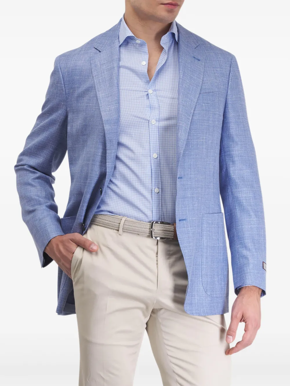 Однобортный пиджак Canali, синий
Однобортный пиджак Canali, синий