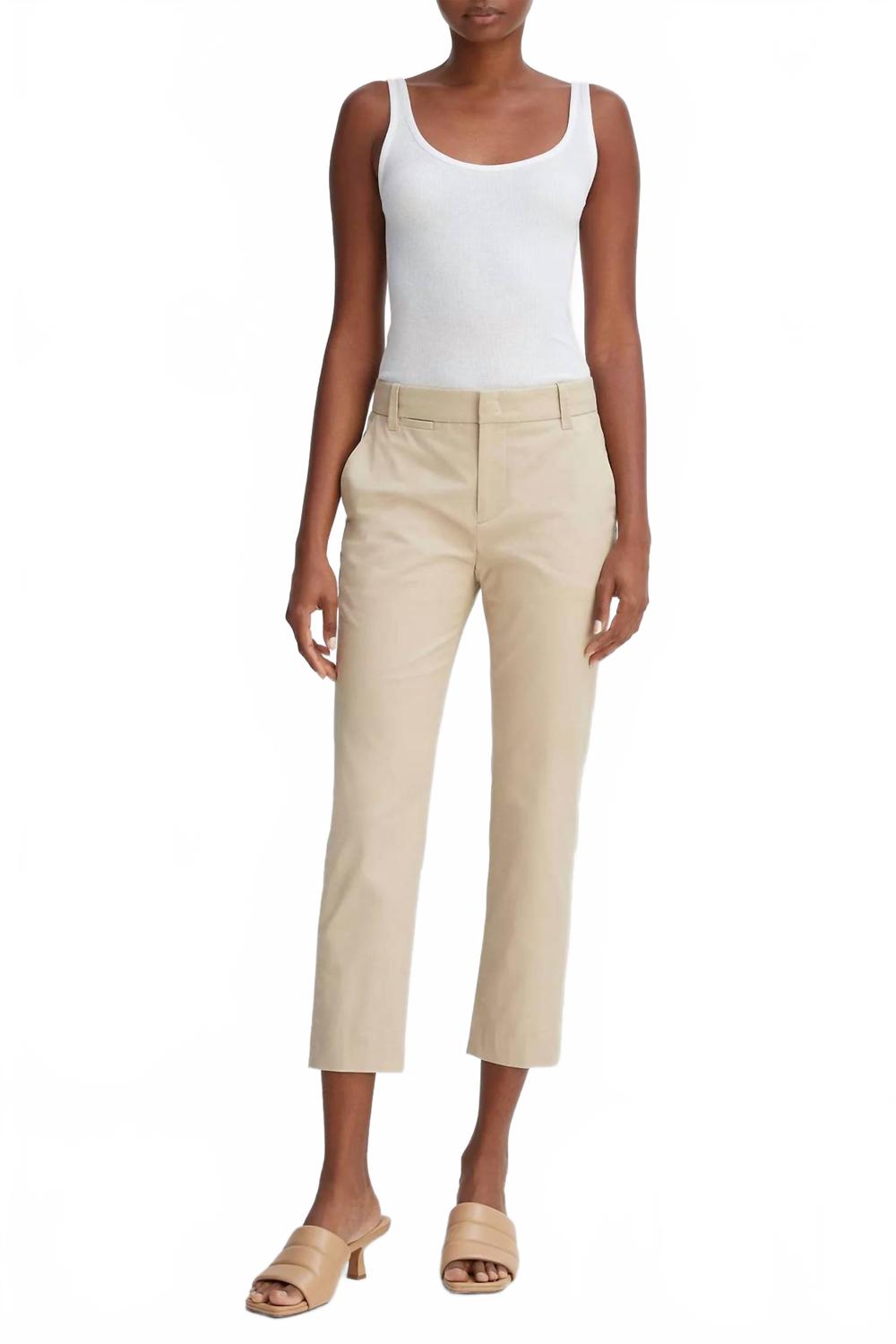 Штаны чино с монетным карманом в цвете латте Vince, Latte 
Штаны чино с монетным карманом в цвете латте Vince, Latte