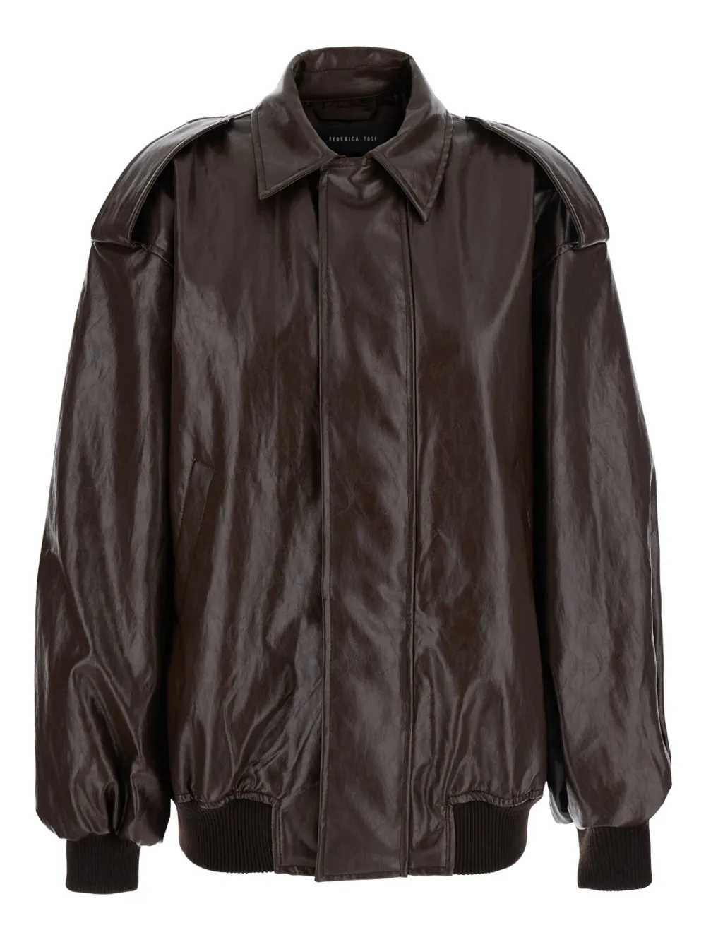 Кожаная куртка-бомбер Federica Tosi, коричневый
Кожаная куртка-бомбер Federica Tosi, коричневый