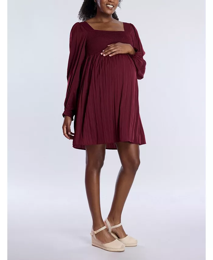 Беременное платье-бэбидол с присборенным верхом и длинными рукавами мини - Motherhood Motherhood Maternity, красный
Беременное платье-бэбидол с присборенным верхом и длинными рукавами мини - Motherhood Motherhood Maternity, красный