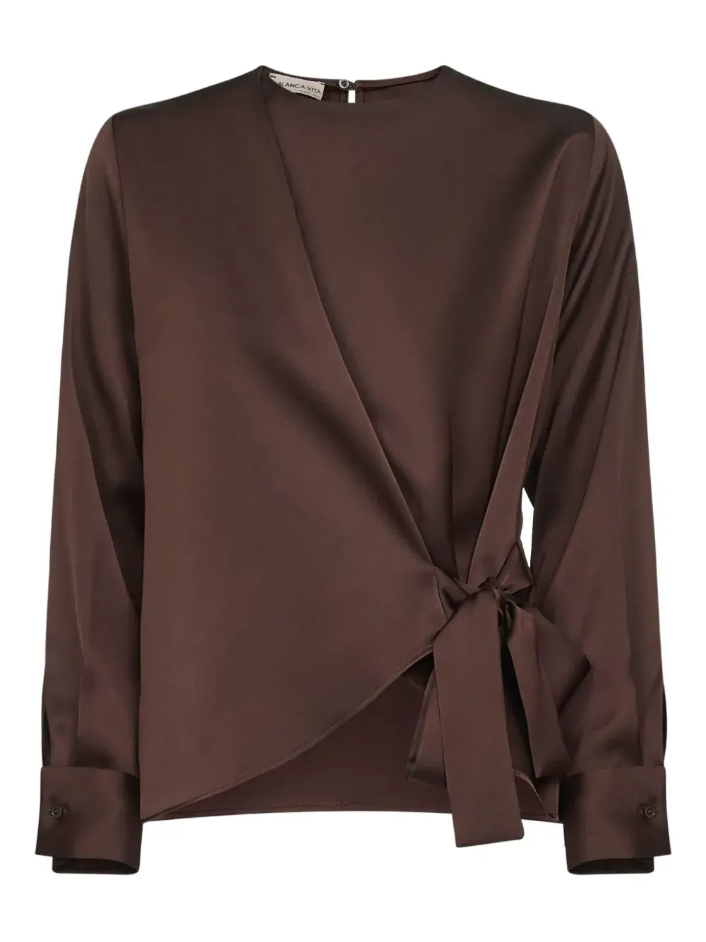 Асимметричный топ с запахом спереди Blanca Vita, коричневый
Асимметричный топ с запахом спереди Blanca Vita, коричневый