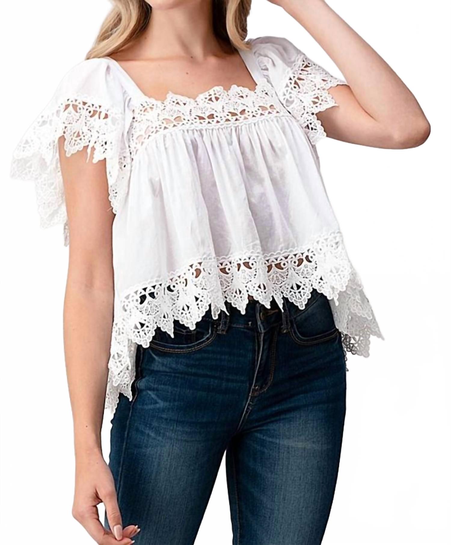 Белая блузка с коротким рукавом и воланами Amerikan Basics
Белая блузка с коротким рукавом и воланами Amerikan Basics