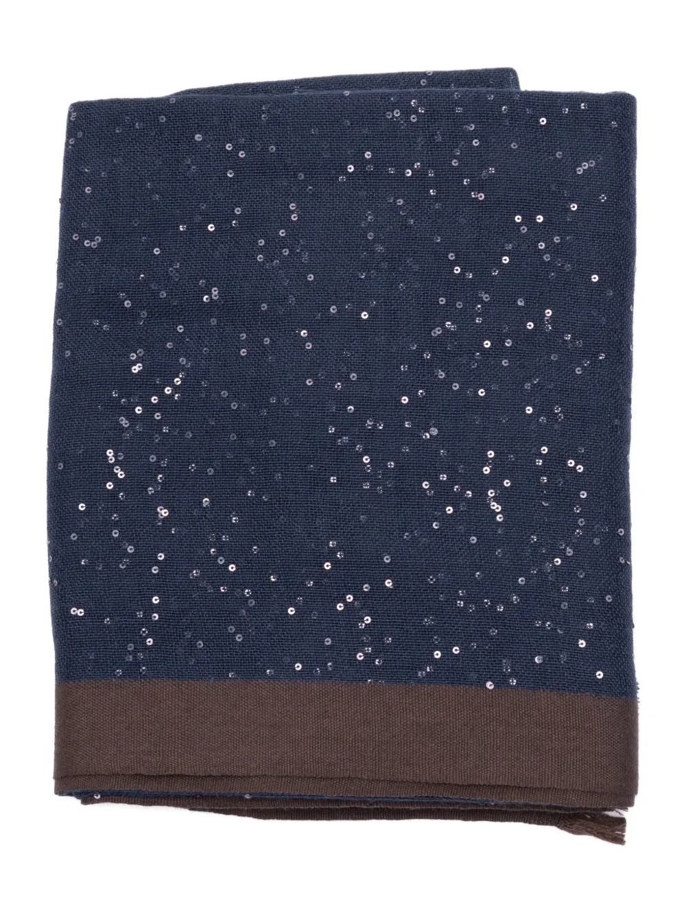 Кашемировый шарф с пайетками Brunello Cucinelli, синий
Кашемировый шарф с пайетками Brunello Cucinelli, синий
