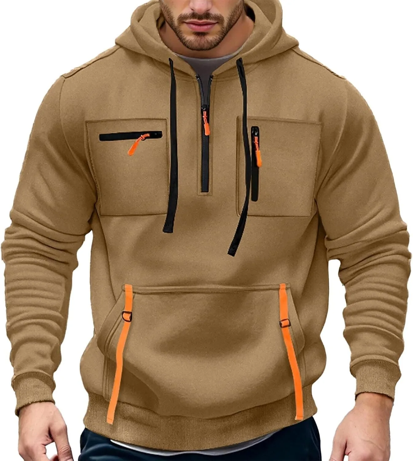 Толстовка с капюшоном 1/4 Zip, мужская, флисовая
Толстовка с капюшоном 1/4 Zip, мужская, флисовая