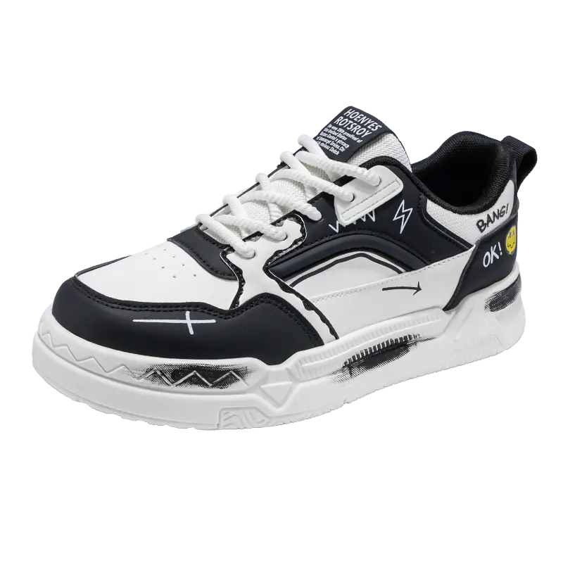 Амортизирующие, противоскользящие, износостойкие, поддерживающие, легкие, низкие повседневные мужские туфли Boogie Bear, White Black
Амортизирующие, противоскользящие, износостойкие, поддерживающие, легкие, низкие повседневные мужские туфли Boogie Bear, White Black