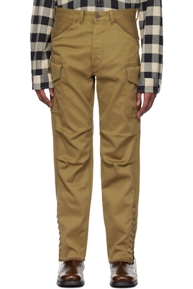 Брюки-карго Bedford Cord цвета хаки RRL 
Брюки-карго Bedford Cord цвета хаки RRL