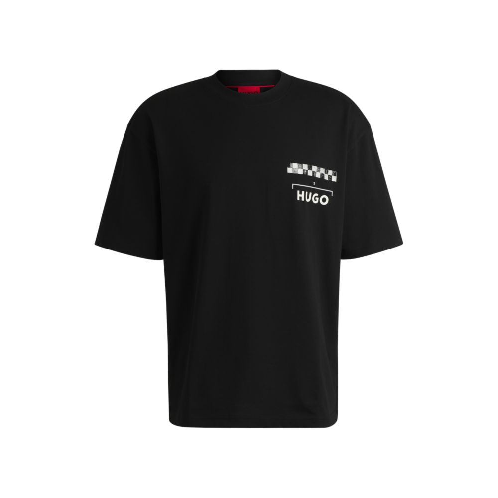 Футболка из хлопкового джерси с гоночными принтами HUGO, черный
Футболка из хлопкового джерси с гоночными принтами HUGO, черный