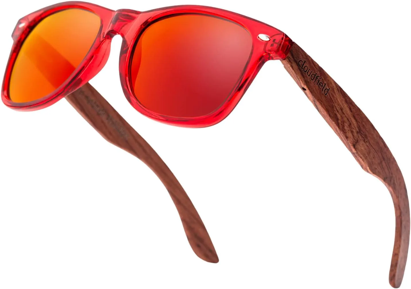 Солнцезащитные очки Cloudfield в деревянной оправе для мужчин и женщин с 9-слойными поляризованными линзами и двойным слоем защиты от УФ-излучения, Flaming Red
Солнцезащитные очки Cloudfield в деревянной оправе для мужчин и женщин с 9-слойными поляризованными линзами и двойным слоем защиты от УФ-излучения, Flaming Red