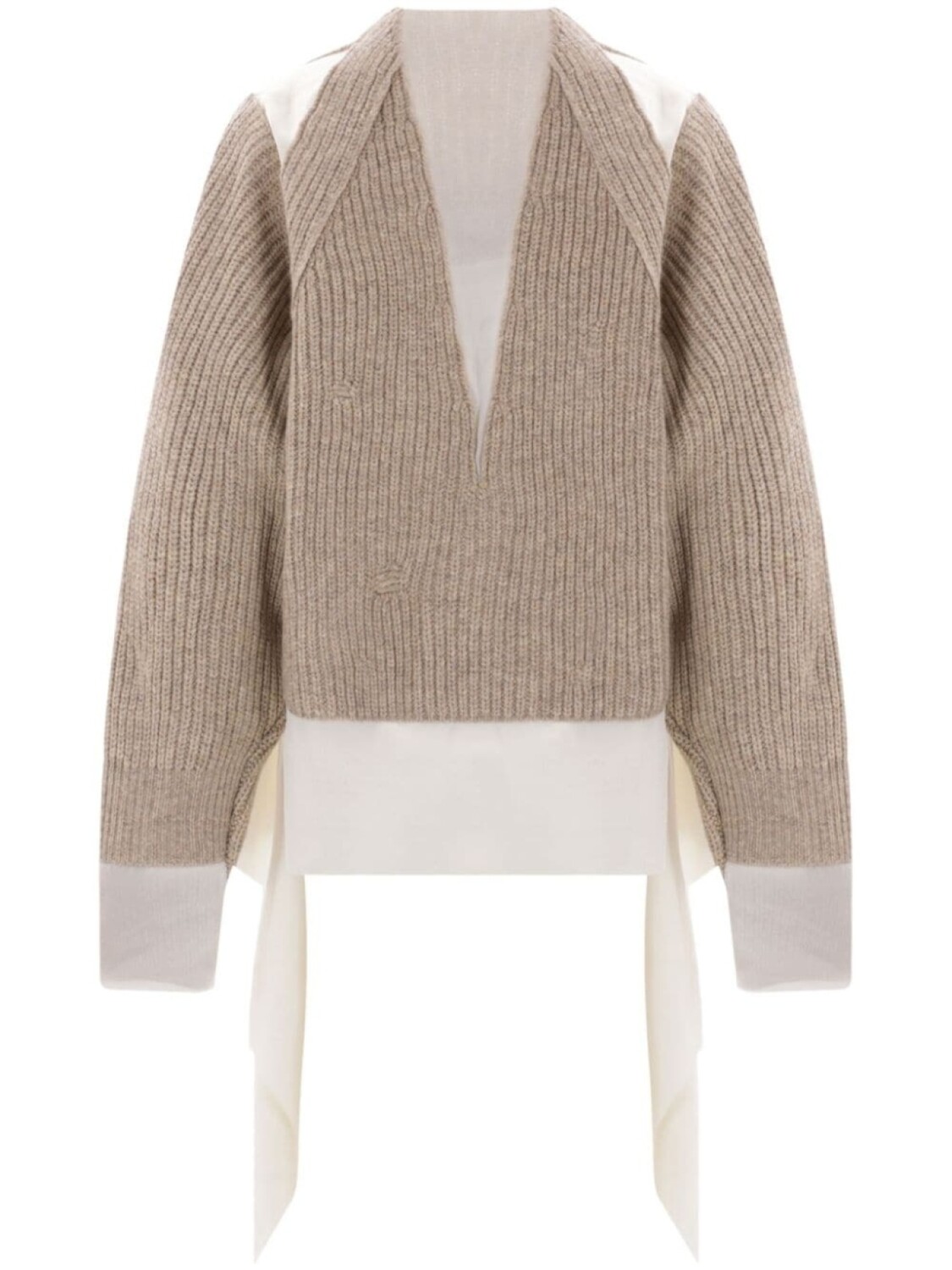 Свитер в рубчик с V-образным вырезом Undercover, серый
Свитер в рубчик с V-образным вырезом Undercover, серый