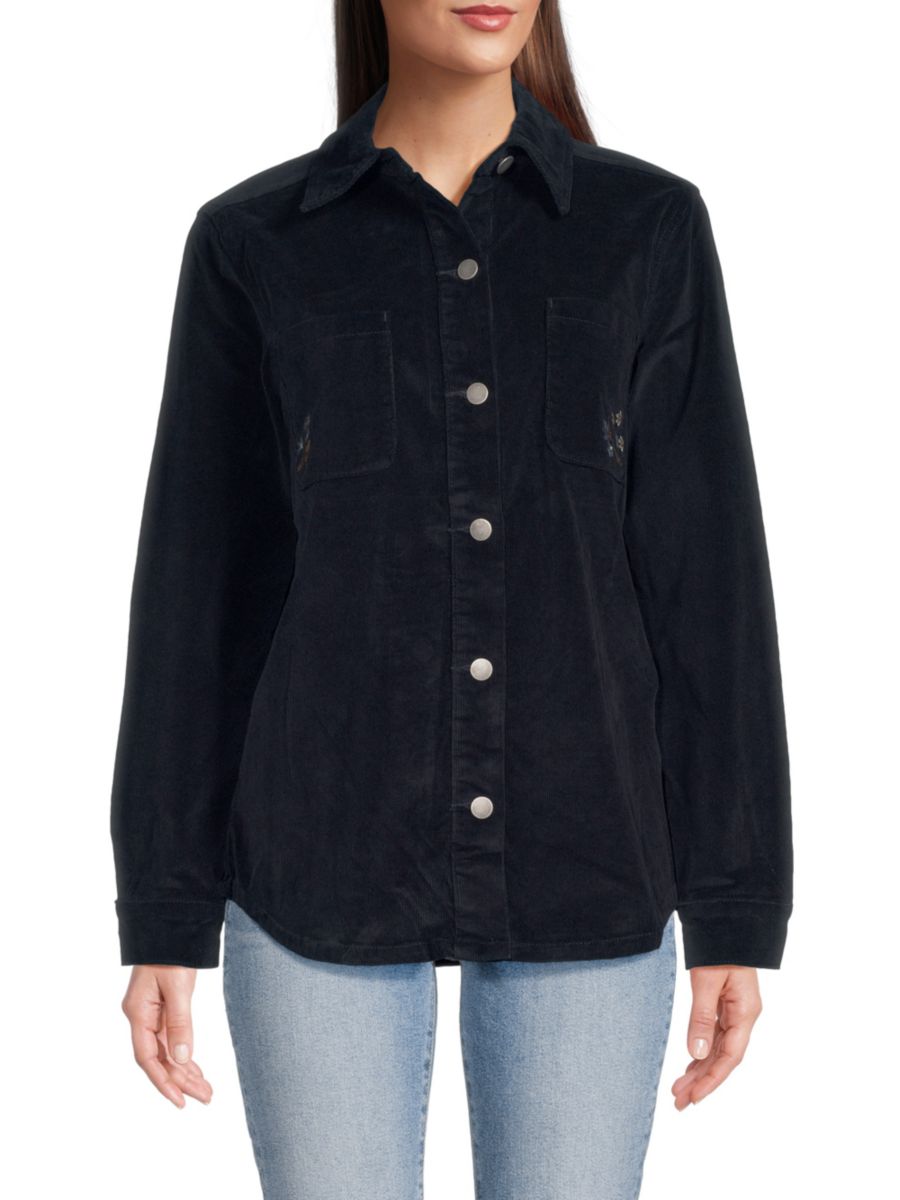 Рубашка Шайна с вышивкой из вельвета Driftwood, темно-синий
Рубашка Шайна с вышивкой из вельвета Driftwood, темно-синий