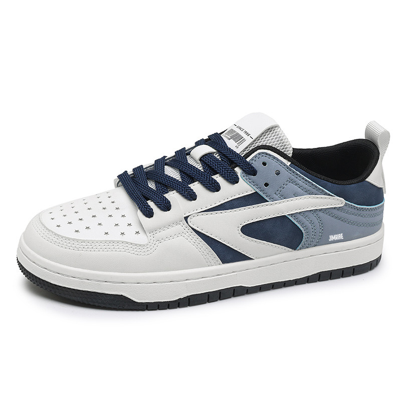 King Jinmai Мужские низкие скейтбордские кроссовки бело-синие, цвет White Blue
King Jinmai Мужские низкие скейтбордские кроссовки бело-синие, цвет White Blue