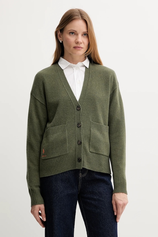 Шерстяной кардиган Polo Ralph Lauren, зеленый
Шерстяной кардиган Polo Ralph Lauren, зеленый