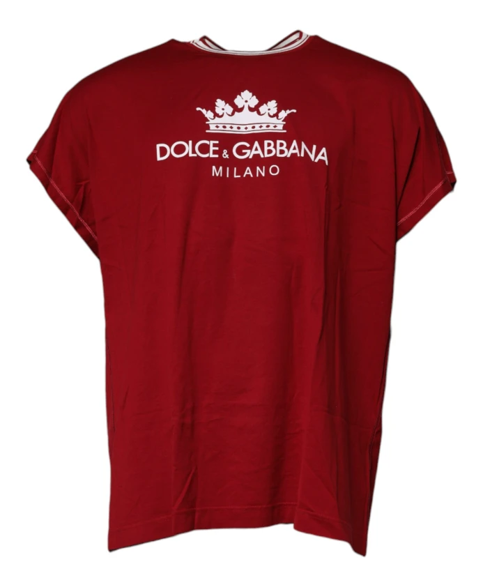 Хлопковая футболка с логотипом красной короны Dolce & Gabbana, красный
Хлопковая футболка с логотипом красной короны Dolce & Gabbana, красный