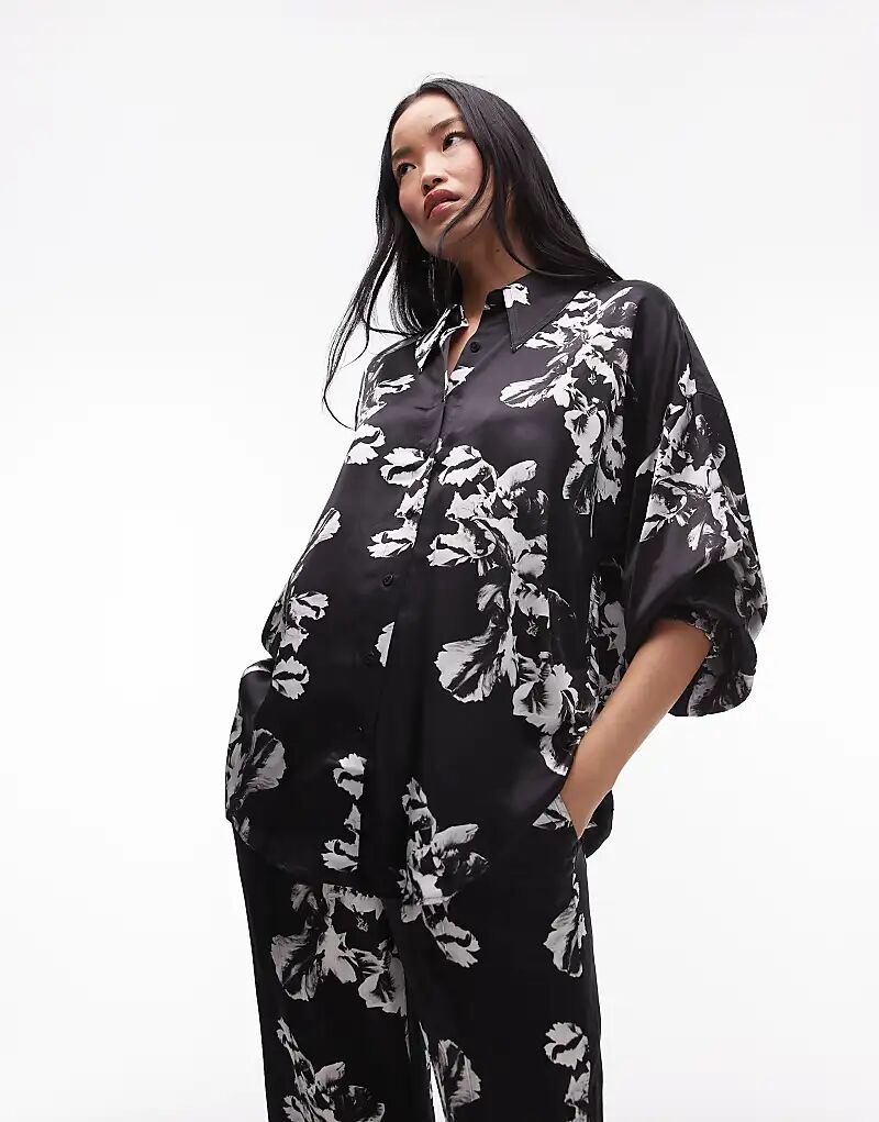 Черная атласная рубашка с принтом AllSaints Charli
Черная атласная рубашка с принтом AllSaints Charli