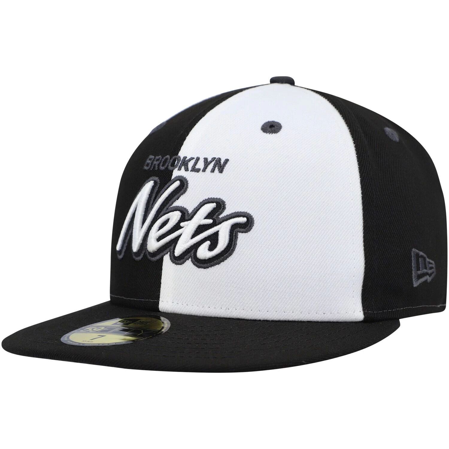 Мужская облегающая шляпа New Era черно-белая Brooklyn Nets Script Pinwheel 59FIFTY
Мужская облегающая шляпа New Era черно-белая Brooklyn Nets Script Pinwheel 59FIFTY